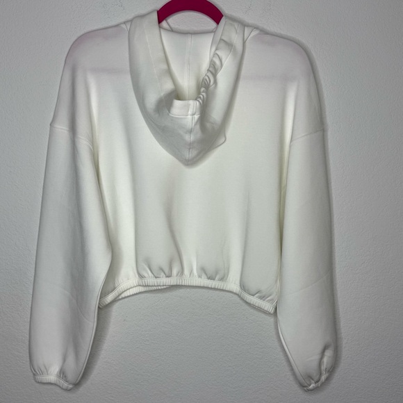 Spanx White Air Essentials Crop Pull-Over Hoodie Size M - Picture 4 of 7